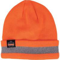 Chapeau d'hiver r&eacute;fl&eacute;chissant en tricot c&ocirc;tel&eacute; N-Ferno, Doublure en Acrylique, Taille unique, Orange Les Fournitures Industrielles Méga