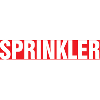 "Sprinkler" Pipe Marker, Self-Adhesive, 1" H x 8" W, White on Red Les Fournitures Industrielles Méga