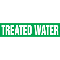 "Tower Water Return" Pipe Markers, Self-Adhesive, 4" H x 24" W, White on Green Les Fournitures Industrielles Méga