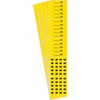 "PSI" Pipe Markers, Self-Adhesive, 2-1/4" H x 2-3/4" W, Black on Yellow Les Fournitures Industrielles Méga