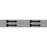 Marqueur de tuyau  Arrow, Autocollant, 1-1/8" h x 7" la, Noir sur aluminium Les Fournitures Industrielles Méga