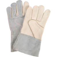 Gants de travail d'usage standard, Grand, Paume en Cuir fleur de vache Les Fournitures Industrielles Méga