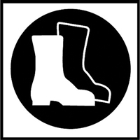 Right to Know Pictogram Labels -Boots, Vinyl, Sheet, 5/8" L x 3/4" W Les Fournitures Industrielles Méga