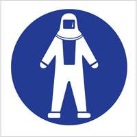 Right to Know Pictogram Labels - Full Protection Suit, Vinyl, Sheet, 1-1/4" L x 1-1/2" W Les Fournitures Industrielles Méga