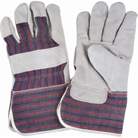 Gants d'ajusteur rugueux, Grand, Paume en Cuir de vache refendu, Doublure en Coton Les Fournitures Industrielles Méga