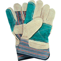 Gants d'ajusteur avec paume double, Grand, Paume en Cuir de vache refendu, Doublure en Coton Les Fournitures Industrielles Méga