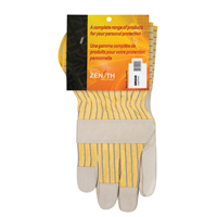 Gants d'ajusteur &agrave; paume s&egrave;che d'usage standard, Grand, Paume en Cuir fleur de vache, Doublure en Coton Les Fournitures Industrielles Méga
