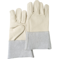 Gants de travail d'usage standard, Grand, Paume en Cuir fleur de vache Les Fournitures Industrielles Méga