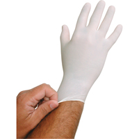 QRP BioTek&reg; Disposable Gloves, Large, Latex, 6-mil, Powder-Free, White Les Fournitures Industrielles Méga