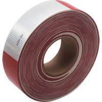 Mat&eacute;riaux de perceptibilit&eacute; 3M Scotchlite Diamond Grade s&eacute;rie 983, 2" la x 150' lo, Rouge & blanc Les Fournitures Industrielles Méga