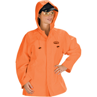 Hurricane Flame Retardant/Oil Resistant Rain Suits - Jacket, 4X-Large, High Visibility Orange Les Fournitures Industrielles Méga