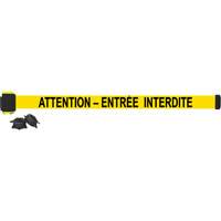 Barri&egrave;re &agrave; fixation murale, Plastique, Fixation magn&eacute;tique, 7', Ruban Noir et jaune Les Fournitures Industrielles Méga
