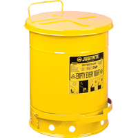 Contenants pour d&eacute;chets huileux, Homologu&eacute; FM/List&eacute; UL, 14 gal. US, Jaune Les Fournitures Industrielles Méga