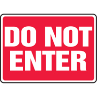"Do Not Enter" Sign, 7" x 10", Vinyl, English Les Fournitures Industrielles Méga