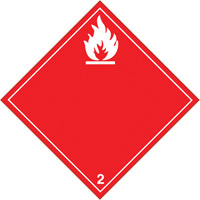 Flammable Gases TDG Placard, Adhesive Vinyl Les Fournitures Industrielles Méga