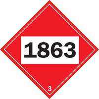 Plaque-&eacute;tiquette TMD 1863 pour liquide inflammable carburant aviation, Plastique Les Fournitures Industrielles Méga
