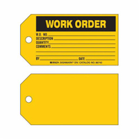 &eacute;tiquette Work Order, Papier, 5-3/4" la x 3" h, Anglais Les Fournitures Industrielles Méga