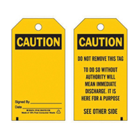 Accident Prevention Tags, Polyester, 3" W x 5-3/4" H, English Les Fournitures Industrielles Méga