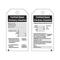"Confined Space" Tags, Polyester, 3" W x 5-3/4" H, English Les Fournitures Industrielles Méga