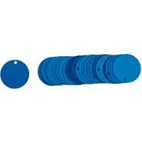 Blank Round Valve Tags, Aluminum, 2" dia Les Fournitures Industrielles Méga