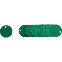 Blank Round Valve Tags, Aluminum, 2" dia Les Fournitures Industrielles Méga