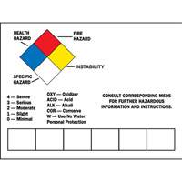Blank Write-On Container Label, Vinyl, Sheet, 10" L x 7" W Les Fournitures Industrielles Méga