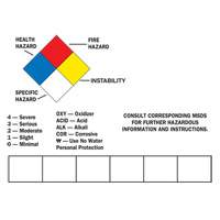 Blank Write-On Container Label, Vinyl, Sheet, 14" L x 10" W Les Fournitures Industrielles Méga