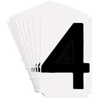 Quick-Align&reg; Individual Gothic Number and Letter Labels, 4, 4" H, Black Les Fournitures Industrielles Méga