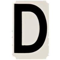 Quick-Align&reg; Individual Gothic Number and Letter Labels, D, 4" H, Black Les Fournitures Industrielles Méga