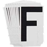 Quick-Align&reg; Individual Gothic Number and Letter Labels, F, 4" H, Black Les Fournitures Industrielles Méga