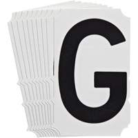 Quick-Align&reg; Individual Gothic Number and Letter Labels, G, 4" H, Black Les Fournitures Industrielles Méga