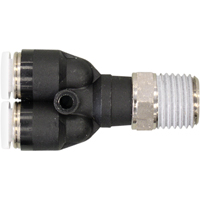 Topfit Male Threaded Y-Connector Fitting, 1/4" Dia, Polymer Les Fournitures Industrielles Méga