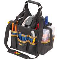 Large Electrical & Maintenance Tool Carrier, Polyester, 23 Pockets, Black Les Fournitures Industrielles Méga