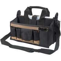 Center Tray Tool Bag, Canvas, 16 Pockets, Black Les Fournitures Industrielles Méga