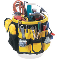 Tool Bucket Organizer, 6" L x 11" W x 12" H, Nylon, Black/Yellow Les Fournitures Industrielles Méga