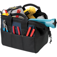 BIGMOUTH&reg; Tool Bag, Polyester, 23 Pockets, Black Les Fournitures Industrielles Méga