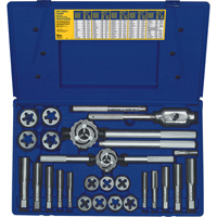 Hanson&reg; Fractional Tap & Hex Die Set, 25 Pieces Les Fournitures Industrielles Méga