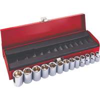 Metric Socket Wrench Set, 13 Pcs, 8" Drive Size, Deep Les Fournitures Industrielles Méga