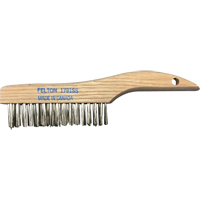 Shoe Handle Scratch Brushes, Stainless Steel, 4 x 16 Wire Rows, 10" Long Les Fournitures Industrielles Méga