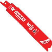 Medium Metal Reciprocating Saw Blade, Bi-Metal, 14-18 TPI, 6" L x 1" W Les Fournitures Industrielles Méga