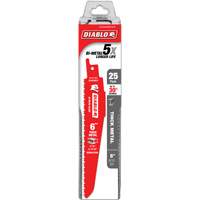 Reciprocating Blade for Thick Metal/Demolition, Bi-Metal, 8-10 TPI, 6" L Les Fournitures Industrielles Méga