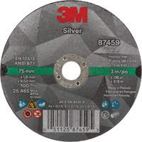 Meule &agrave; tronçonner Silver, 3" x 0,06", Arbre de 3/8"-24, Type 1, C&eacute;ramique, 25645 Tr/min Les Fournitures Industrielles Méga