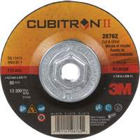 Disque de coupe et de meulage &agrave; changement rapide Cubitron II, 4-1/2" x 1/8", Arbre de 5/8"-11, Type 27, C&eacute;ramique Les Fournitures Industrielles Méga