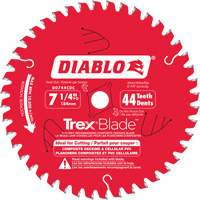 Trex&reg; Blade Cutting Saw Blade, 7-1/4", 44 Teeth, Plastic/Composite Decking Use Les Fournitures Industrielles Méga