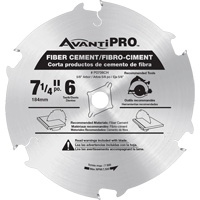 AvantiPro Cutting Saw Blade, 7-1/4", 6 Teeth, Fibre Cement Use Les Fournitures Industrielles Méga