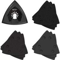 Patin de ponçage triangulaire pour outil oscillant et assortiment de papiers abrasifs One Fit Les Fournitures Industrielles Méga