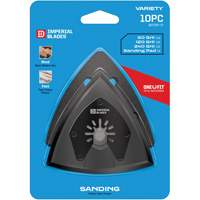 Patin de ponçage triangulaire pour outil oscillant et assortiment de papiers abrasifs One Fit Les Fournitures Industrielles Méga