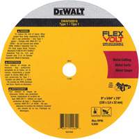 FlexVolt&reg; Metal Cut-Off Wheel, 9-1/16" x 0.078", 22.23 mm Arbor, Ceramic, Type 1 Les Fournitures Industrielles Méga