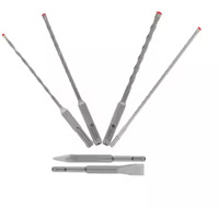 Rebar Demon SDS-Plus 4-Cutter Full Carbide Head Hammer Drill Bit & Chisel Set, 6 Pieces, Carbide Les Fournitures Industrielles Méga