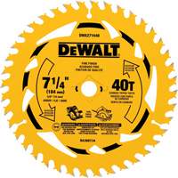 Lame de scie circulaire, 7-1/4", 40 dents, Pour Bois Les Fournitures Industrielles Méga